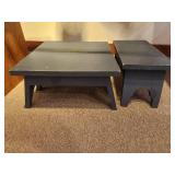 Lot of (3) Painted Wood Display Stool / Bench 14" x 7 1/2" x 7"