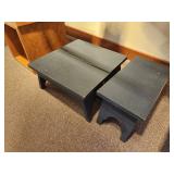 Lot of (3) Painted Wood Display Stool / Bench 14" x 7 1/2" x 7"
