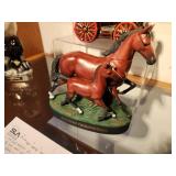 Lot of (2) Whisky Decanters - 1969 Erza Brooks Overland Express Stage Coach, 1977 Old Commonwealth Kentucky Thoroughbred Race Horse and Foal