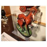 Lot of (2) Whisky Decanters - 1969 Erza Brooks Overland Express Stage Coach, 1977 Old Commonwealth Kentucky Thoroughbred Race Horse and Foal