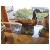 Lot of (2) Whisky Decanters - Great Canadian Honker, 1974 Erza Brooks Happy the Goose