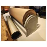 Paper Roll Dispenser and Cutter with (2) Full Rolls of Paper + One Partial Roll
