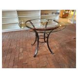 Glass Top / Metal Frame Dining Table 29 1/2" x 36"