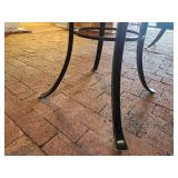 Glass Top / Metal Frame Dining Table 29 1/2" x 36"