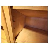 Custom Made Solid Maple Wood Book Case with (5) Adjustable Shelves 35" x 17" x 6