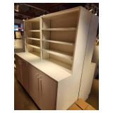 Commercial Wooden Storage Cabinet / Hutch Combination Unit 2-door/4+2-drawer 3
