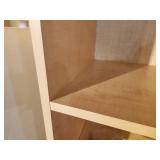 Light Natural Wood Shelving / Display Unit with (3) Wood Shelves and (3) Glass Shelves Each Side 44 1/2" x 14 1/2" x 78"