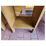 Lot of (2) Wooden Book Cases 3-shelf 14" x 10" x 42"