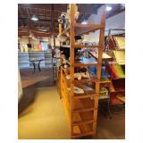 Custom Made Solid Oak Wood Display Shelf 8-shelf 4