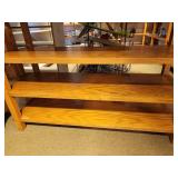 Custom Made Solid Oak Wood Display Shelf 8-shelf 4