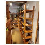 Custom Made Solid Oak Wood Display Shelf 5-shelf 8