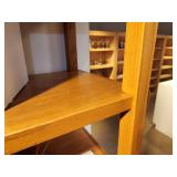 Custom Made Solid Oak Wood Display Shelf 5-shelf 8