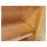 Custom Made Solid Maple Wood Book Case with (5) Adjustable Shelves 35" x 17" x 6