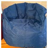 2 Big Joe Bean Bag Chairs and 1 Foot Stool Bean Bag 2 Big Joe Bean Bag Chairs and 1 Foot Stool Bean Bag