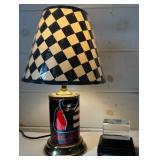 Dale Earnhardt Table Lamp and Crystal Glass Etched Paperweight Dale Earnhardt Table Lamp and Crystal Glass Etched Paperweight