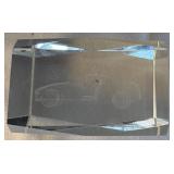 Dale Earnhardt Table Lamp and Crystal Glass Etched Paperweight Dale Earnhardt Table Lamp and Crystal Glass Etched Paperweight