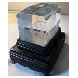 Dale Earnhardt Table Lamp and Crystal Glass Etched Paperweight Dale Earnhardt Table Lamp and Crystal Glass Etched Paperweight