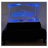 Dale Earnhardt Table Lamp and Crystal Glass Etched Paperweight Dale Earnhardt Table Lamp and Crystal Glass Etched Paperweight