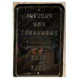Pressed Metal Earnhardt Fans Parking Sign Pressed Metal Earnhardt Fans Parking Sign