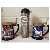 2 Dale Earnhardt Sr. Tankards and 1 Dale Earnhardt Sr. Travel Mug 2 Dale Earnhardt Sr. Tankards and 1 Dale Earnhardt Sr. Travel Mug