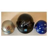 Three Miniature Replica Racing Helmets of Dale Earnhardt Sr. Three Miniature Replica Racing Helmets of Dale Earnhardt Sr.