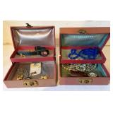 Vintage Jewelry Boxes with Costume Jewelry Vintage Jewelry Boxes with Costume Jewelry