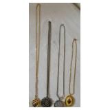 Costume Jewelry - 4 Necklaces with Pendants Costume Jewelry - 4 Necklaces with Pendants