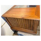 Mission Style Coffee Table with Glass Top Mission Style Coffee Table with Glass Top