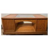 Mission Style Coffee Table with Glass Top Mission Style Coffee Table with Glass Top