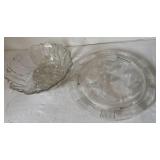 Two Glass Serving Pieces Two Glass Serving Pieces