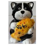 Vintage CKAO Black and White Cat Cookie Jar Vintage CKAO Black and White Cat Cookie Jar