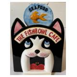 'Fishbowl Cafe' Ceramic Cookie Jar by Clay Art 'Fishbowl Cafe' Ceramic Cookie Jar by Clay Art