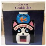 'Fishbowl Cafe' Ceramic Cookie Jar by Clay Art 'Fishbowl Cafe' Ceramic Cookie Jar by Clay Art