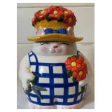 Vintage 'Bloomin' Cat in the Garden' Cat Cookie Jar Vintage 'Bloomin' Cat in the Garden' Cat Cookie Jar