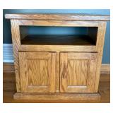 Oak End Table With Doors Oak End Table With Doors
