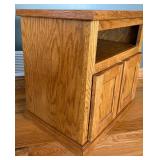 Oak End Table With Doors Oak End Table With Doors