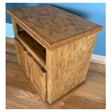 Oak End Table With Doors Oak End Table With Doors