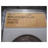 1883 O Morgan Silver Dollar Graded In Holder MS66