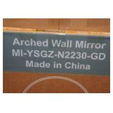 Gold Framed Arched Wall Mirror - 22'x30' Gold Framed Arched Wall Mirror - 22'x30'