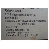 Dry Erase Weekly Meal Planner Board - 11'x24' Black Dry Erase Weekly Meal Planner Board - 11'x24' Black