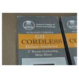 *2* Cordless 1' Room Darkening Mini Blinds - 34'x64' Black *2* Cordless 1' Room Darkening Mini Blinds - 34'x64' Black
