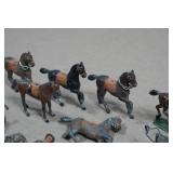 Vintage Painted Lead Soldiers and Horses Vintage Painted Lead Soldiers and Horses