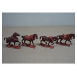 Vintage Painted Lead Horses Vintage Painted Lead Horses