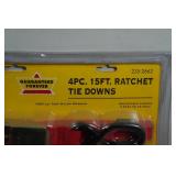 Tool Shop 4-Piece 15' Ratchet Tie Downs Tool Shop 4-Piece 15' Ratchet Tie Downs