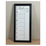 Dry Erase Weekly Meal Planner Board - 11'x24' Black Dry Erase Weekly Meal Planner Board - 11'x24' Black