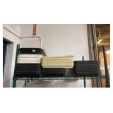 shelf of trays shelf of trays