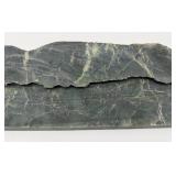Nephrite Jade Slab - Green Stone Plate with White Veining