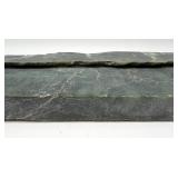 Nephrite Jade Slab - Green Stone Plate with White Veining