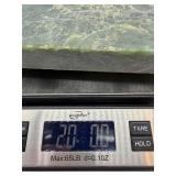 Nephrite Jade Slab - Green Stone Plate with White Veining