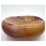 Polished Agate Bowl - Multicolor Banding, Natural Stone Decor
